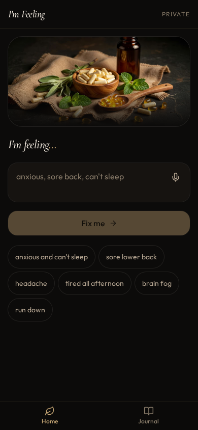 I'm Feeling app screenshot
