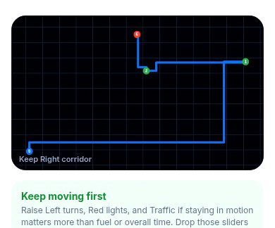 Keep Right Maps™ app screenshot