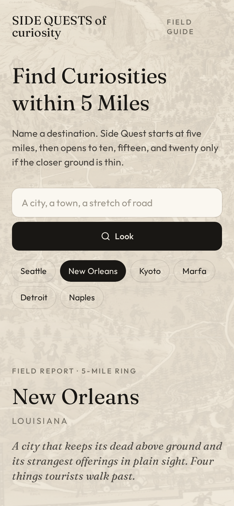 Side Quests of Curiosity app screenshot